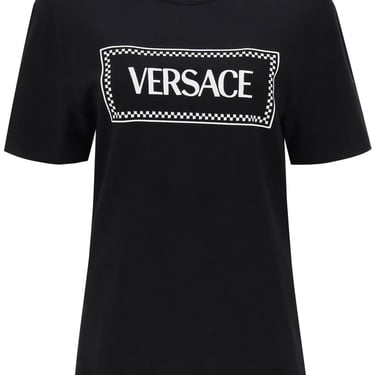 Versace T-Shirt With Logo Embroidery Women