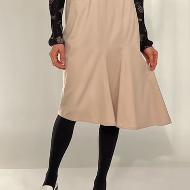 Thierry Mugler Champagne Flared Skirt (XS)