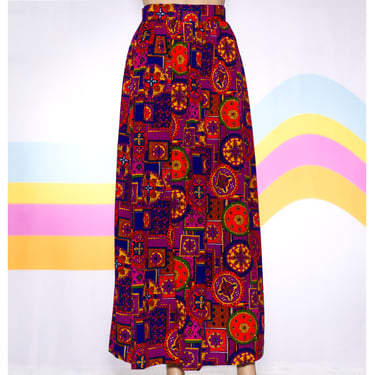 Vintage 60s/70s Groovy Maxi Skirt | Small | 3 