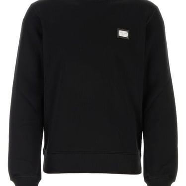 Dolce & Gabbana Men Black Cotton Sweatshirt