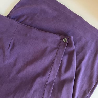 Vintage 90s Genre Sport Purple Soft Comfy Wrap Maxi Skirt Medium 