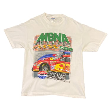 (L) Vintage White Atlanta Motor Speedway Nascar T-Shirt 030922 JF
