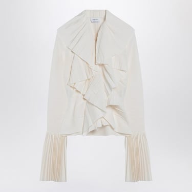 Alexander Mcqueen Ivory Pleated Blouse Women