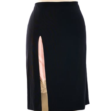 Jean Paul Gaultier Exposed Slip Black Skirt