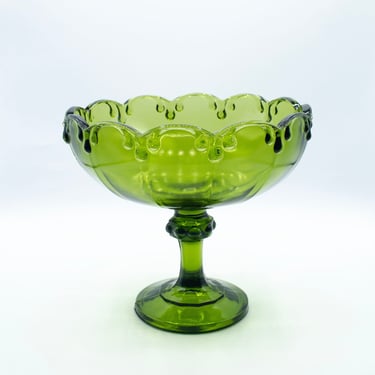 Vintage Footed Decorative Glass Bowl 