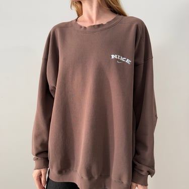 90s USA Brown NIKE Crewneck Sweatshirt