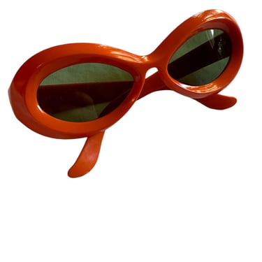 60’s ultimate Mod sunglasses~ Orange with green tint lenses~ groovy retro grunge~ Foster Grant 1960’s USA~ gender neutral 