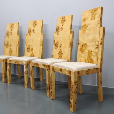 1940s Set of Four Brutalist Dining Chairs in Maple Finish, Czechoslovakia 