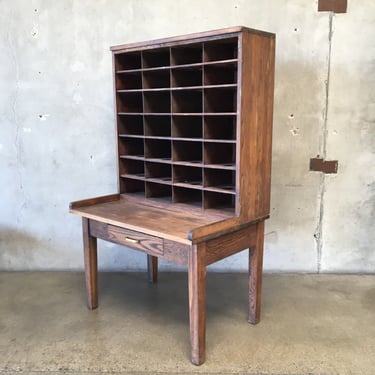 Vintage Postal Service Desk / Sorter / Cubby Unit