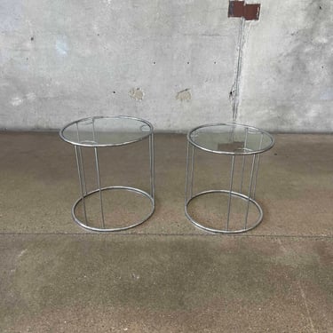 Mid Century Chrome Nesting Tables