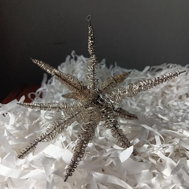 German Tinsel Star Vintage Christmas Ornament 