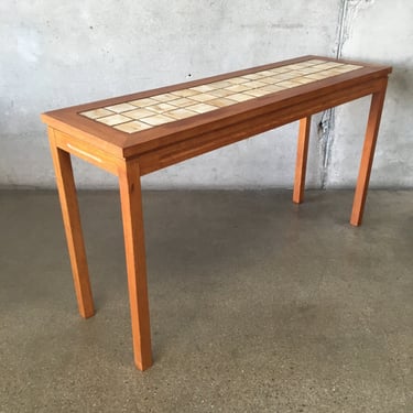 Danish Modern Tile Console Table