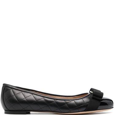 Ferragamo Women Vara Quilted Leather Ballet Flats