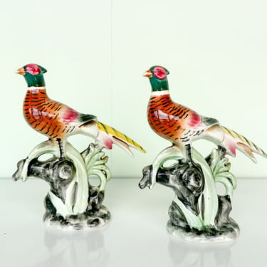 Pair of Japanese Ceramic Pheasants
