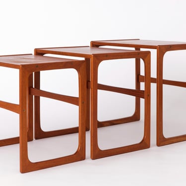 Set of Nesting Tables Vintage 1960s Danish Teak 