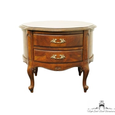 GORDON'S FURNITURE Country French Provincial 27" Round Bookmatched Accent End Table 3808 