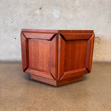 Mid Century Hexagon End Table