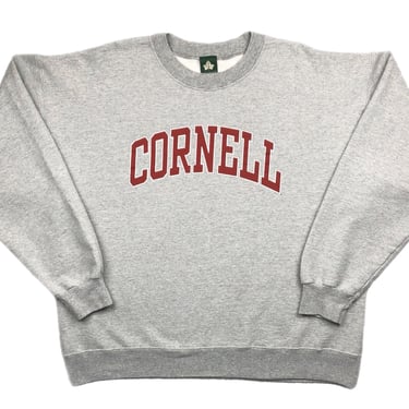 Vintage 90s Cornell University Big Red Ivy League Collegiate Crewneck Sweatshirt Pullover Size Large 