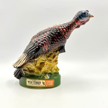 Vintage Wild Turkey Decanter, Austin Nichols No. 7, Red Gray,  Collectible Empty Liquor Bottle, Retro Wildlife, Bar, Barware 