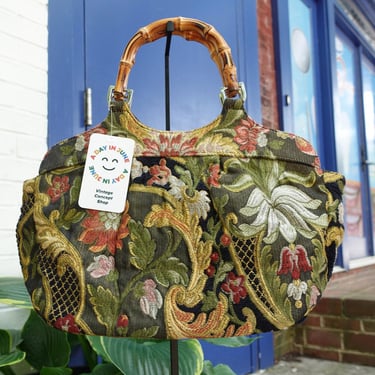 Bamboo Handel Floral Tapestry Handbag 