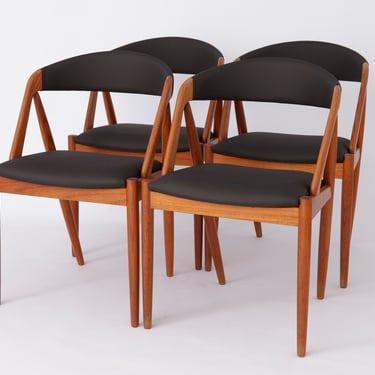 Set of 4 vintage chairs by Kai Kristiansen, model #31, teak, 1960s, Danish 