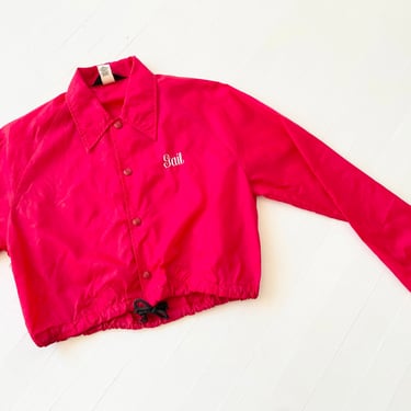 Vintage Red Nylon “Gail” Bomber Jacket 