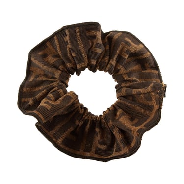 Fendi Brown Logo Hair Tie