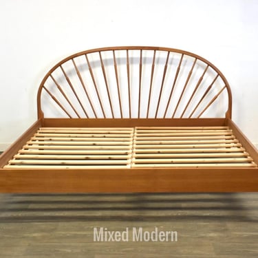 Danish Modern Teak King Platform Bed 