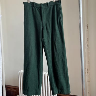 50’s vintage forest green heavy wool trousers 