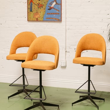 Set of 3 Tangerine Bar Stools