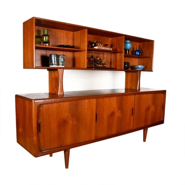 The Sultry Danish Teak Sideboard w. Smooth Rounded Edges + Optional Display Top