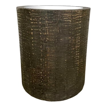 Organic Modern Dark Walnut Finished Distressed Side Table