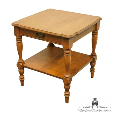ETHAN ALLEN Heirloom Nutmeg Maple Colonial / Early American 23" Square Accent End Table 10-8445 