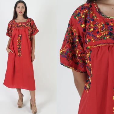 Mexican Hand Embroidered Oaxacan Dress Plus Size San | American Archive -  San Diego, CA | ATTIC
