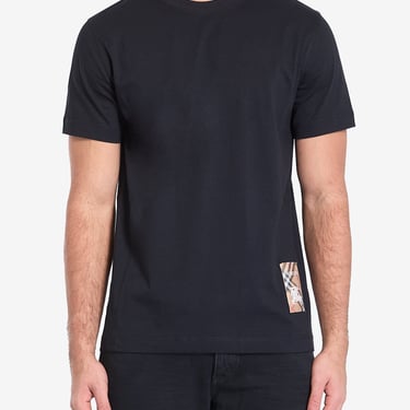 Burberry Men Check Label T-Shirt