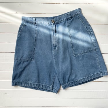 high waisted shorts 80s 90s vintage Mountain Lake pleated jean shorts 