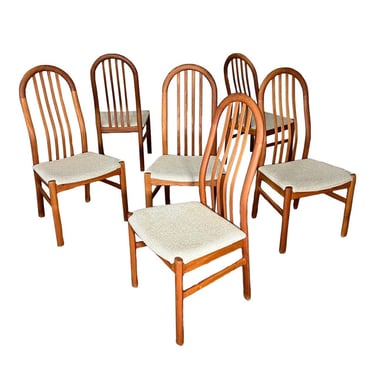 Set of 6 Mid Century Danish Modern Teak Dining Chairs By Schou Andersen 