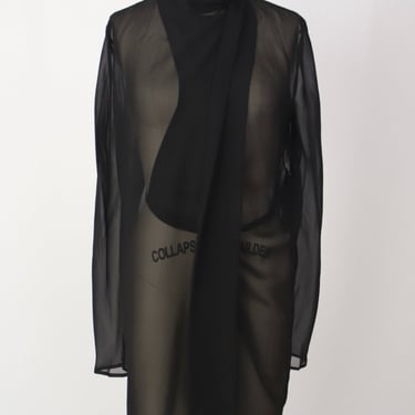 2022 Ann Demeulemeester Silk Wrap Tunic