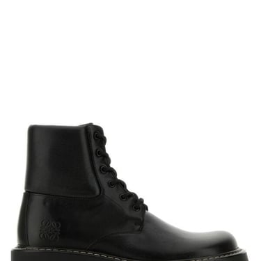 Loewe Men Black Leather Sierra Ankle Boots