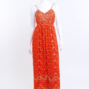 Strappy Silk Sequin &amp; Bead Dress