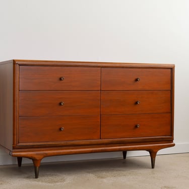Small Mid-Century Modern Walnut Dresser by Kent Coffey 