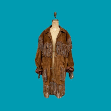 Vintage Fringe Suede Jacket Retro 1990s Chia + Size | Retrospect