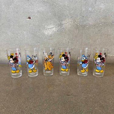 Set of Six Vintage Disney Pepsi Glasses