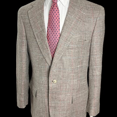 Vintage POLO RALPH LAUREN Silk Sport Coat ~ 40 R ~ jacket / blazer ~ Plaid ~ Tweed ~ Ivy Style / Preppy / Trad ~ University Club 