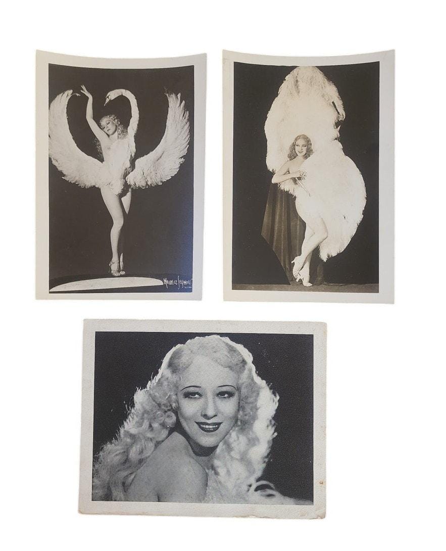 Vintage Photographs Sally Rand Chicago Burlesque Fan Dancer 1930 ...