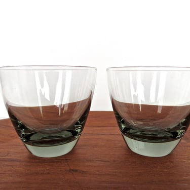 Set Of 2 Tiny Holmegaard Kastrup Shot Glasses, Small Liquor Cordial Glasses In Smokey Grey From Denmark 