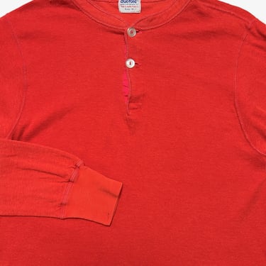 Vintage DUOFOLD Cotton Undershirt ~ S to M ~ Long John ~ Henley / Sweatshirt ~ Two Layer Fabric ~ Base 