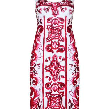 Dolce & Gabbana Women Maiolica Printed Tubino Dress