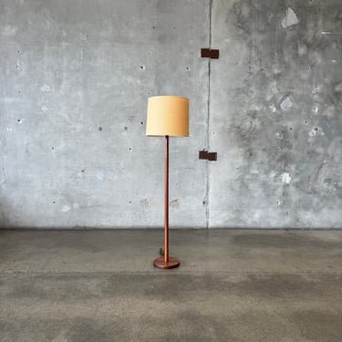 Mid Century Walnut Floor Lamp