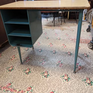 Vintage Metal and Wood Desk